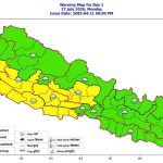 आज राती देशका धेरै जिल्लाहरुमा मध्यमसम्मको वर्षाको सम्भावना